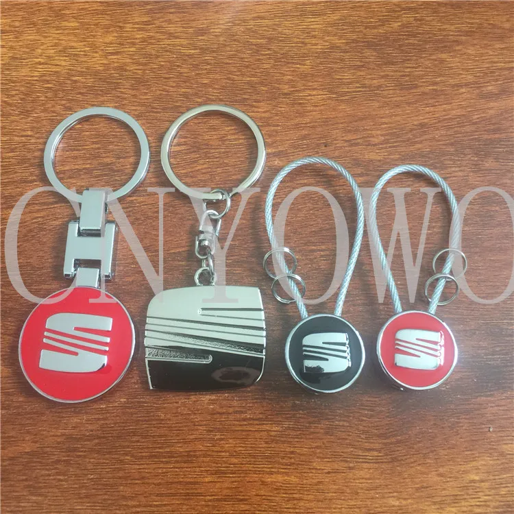 

Metal Car Keychain Keyring Key Rope For SEAT Auto Emblem Key Chain Ring Vehicle Fob Pendant Promotion Gift Logo CNYOWO