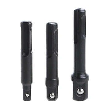 

3pcs SDS Plus Socket Driver Drills Set Drill Bit Adaptor 1/4" 3/8" 1/2" Chrome Vanadium Steel Socket Adapter Sds Power Drill Bit
