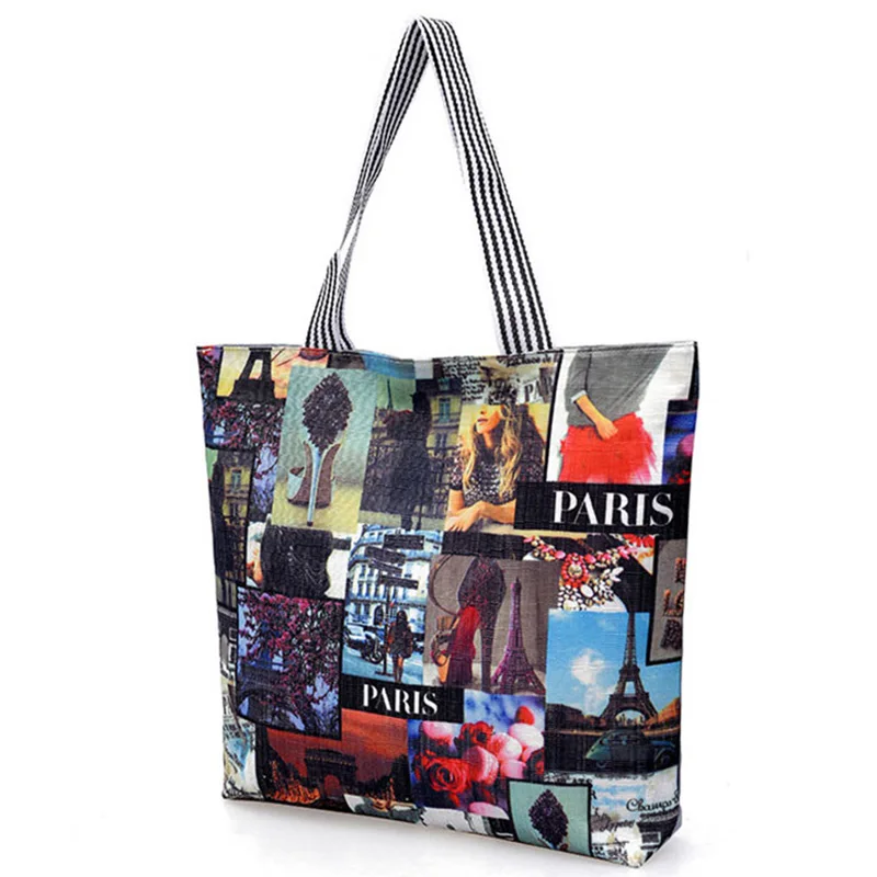 Raged Sheep Canvas Printed Handbag Colorful Fashion Single Shoulder Bag Large-capacity Reusable Shopping Bag Women Tote Designer