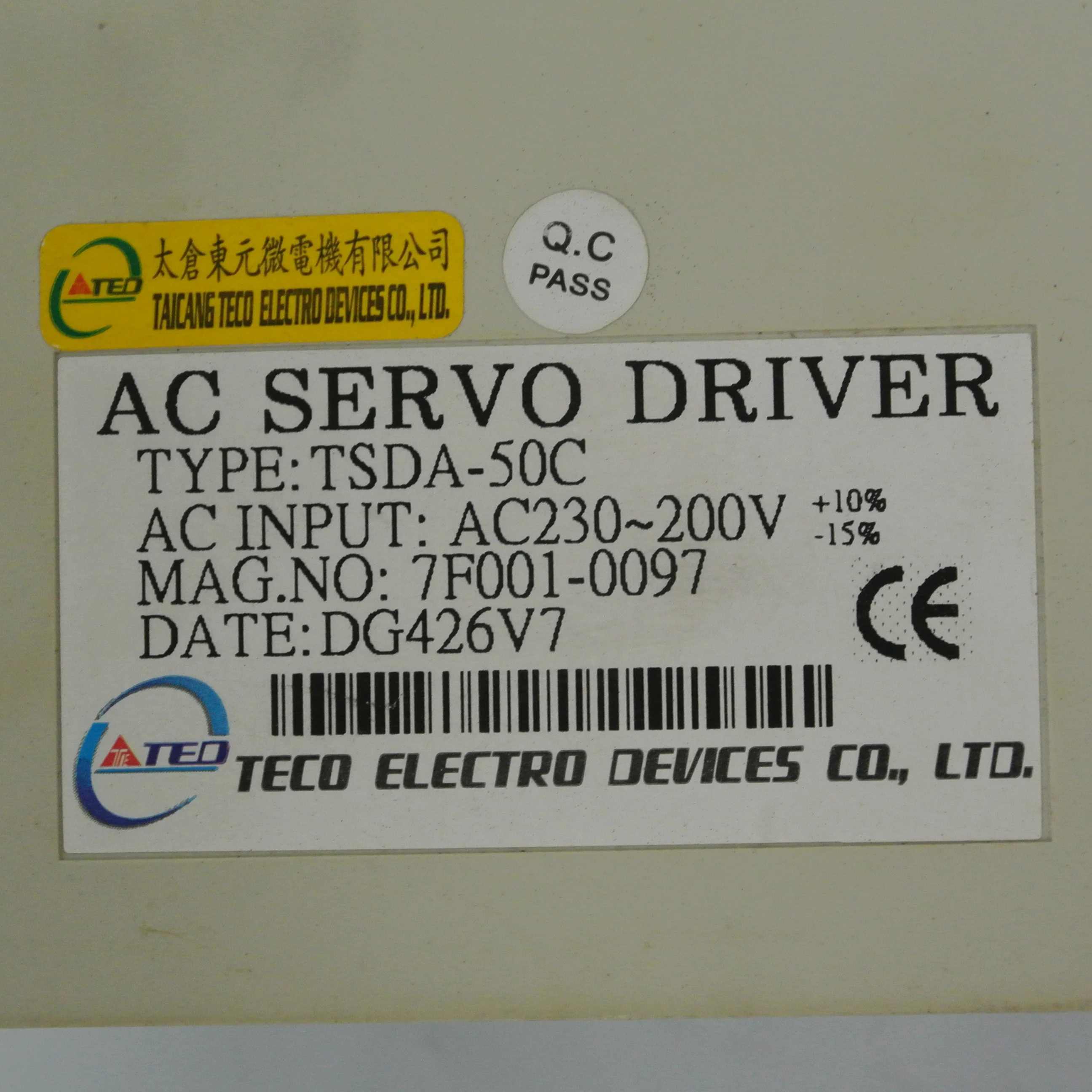 TECO TSDA-50C TSB152B27T TSDA50C используется Драйвер шагового двигателя