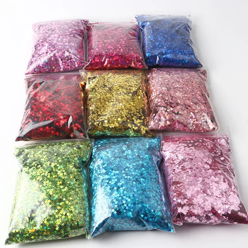 

50G Five-Pointed Star Sequins Soft Flash Laser Nail Art Tool for Gel Polished Mosaic Diy Decorative Nail Art Rhinestones3Mm