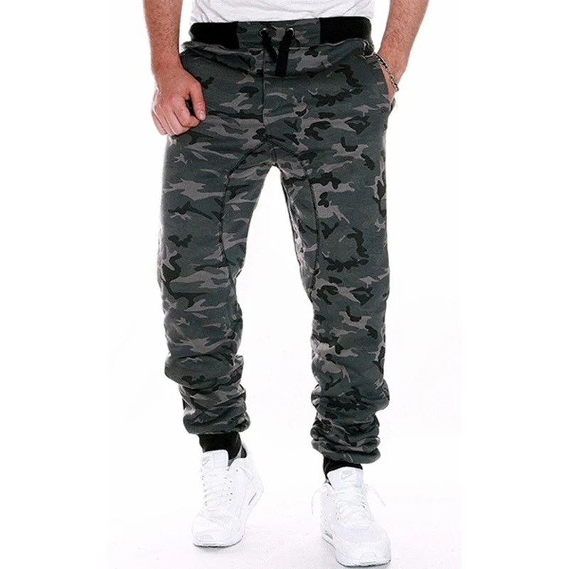 armygreen Камуфляжные штаны для скейтбординга для мужчин, модные повседневные Тонкие штаны, Мужские штаны для фитнеса со средней талией, брюки для мужчин - Цвет: armygreen