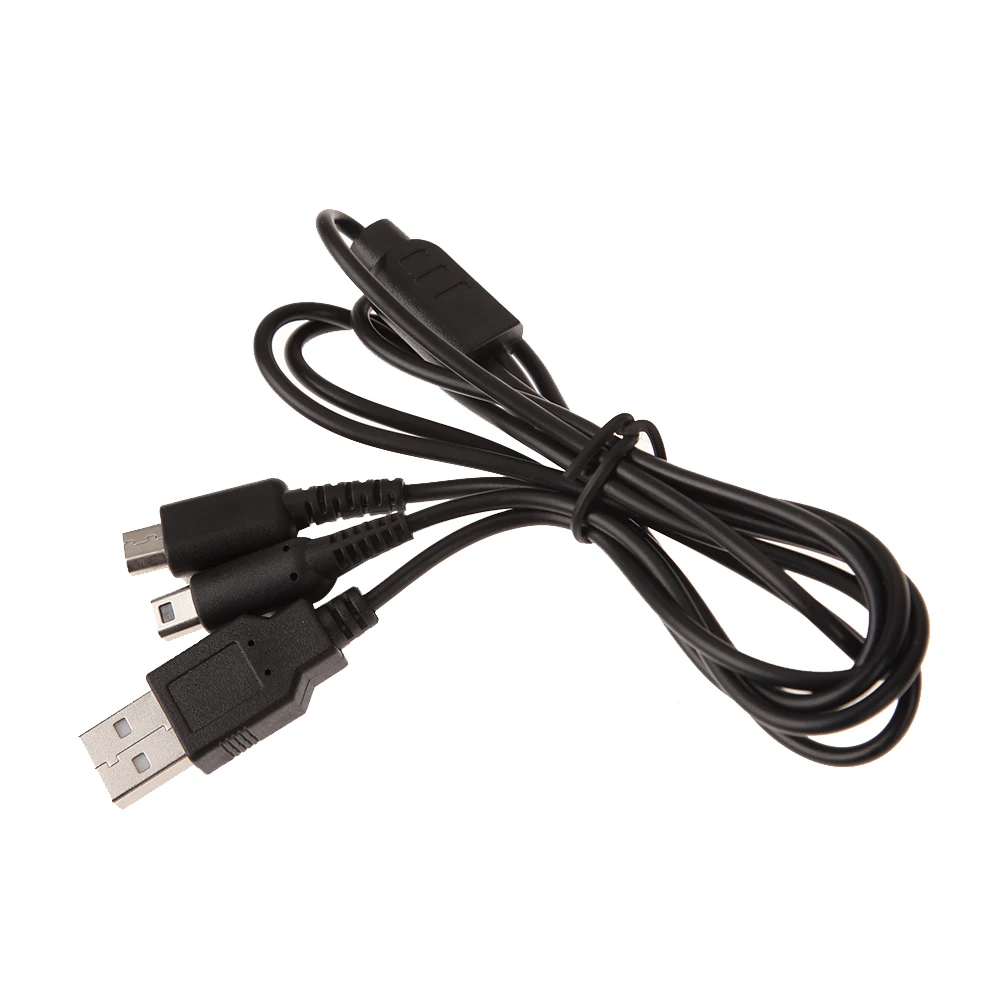 1 2m USB Data Charging Cable Charger Dual Connection Wire Cord for Nintendo NDSI 3DS NDSL