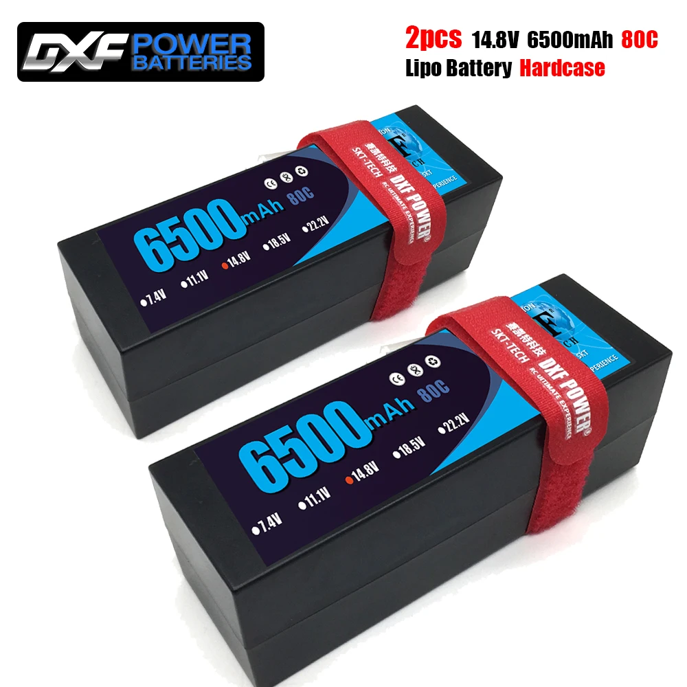 DXF lipo Battery 4S 14.8V 6500mAh 80C/160C XT60 T XT90 Plug HardCase Lipo Battery for RC HPI HSP