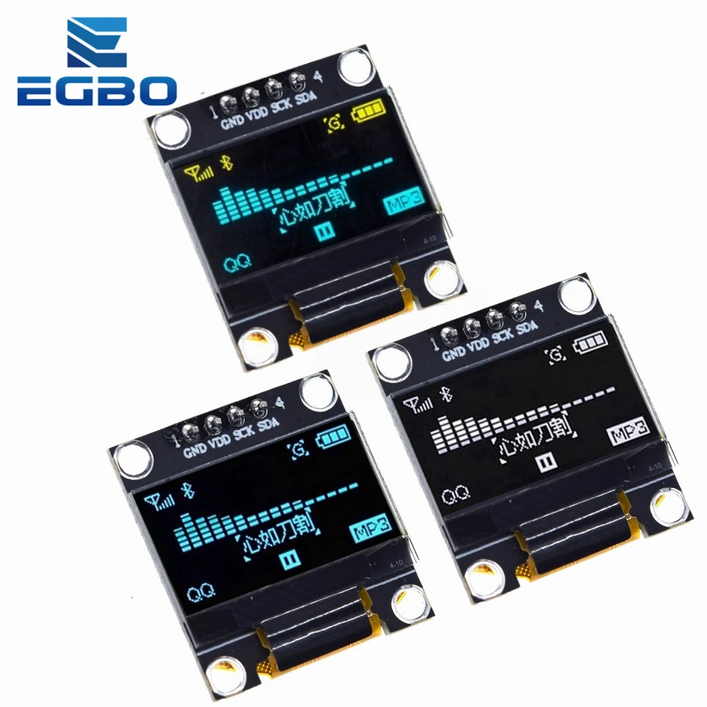 Продукт EGBO 0 96 дюймовый OLED IIC белый/желтый синий/синий 12864 дисплей модуль I2C SSD1306
