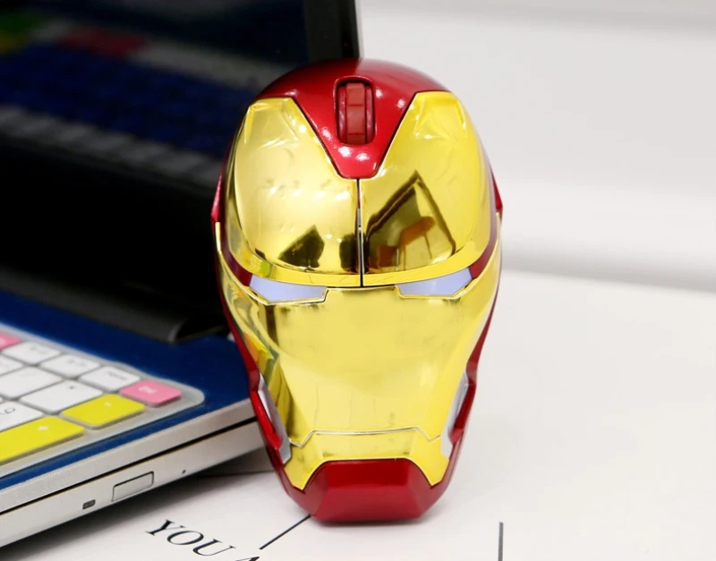 Marvel Мстители 3 Бесконечная война Железный человек Беспроводная мышь MK50 Гальваническая версия Золотая игровая мышь