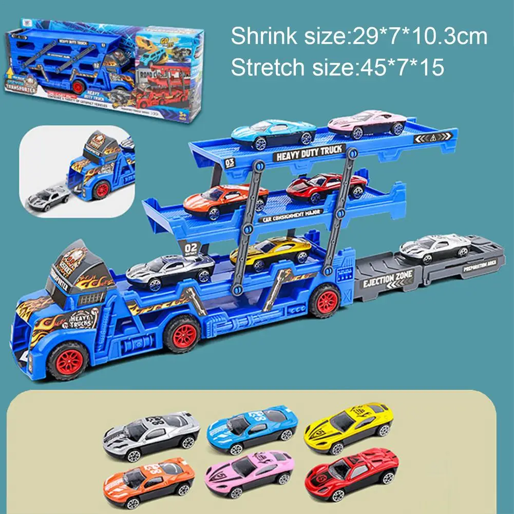 5 pçs/lote de madeira duplo andar caminhão brinquedo transporte  transportador caminhão simulação brinquedo modelo de carro para crianças -  AliExpress