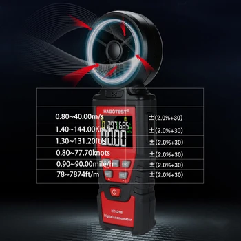 

Portable LCD Digital Anemometer Thermometer Wind Speed Gauge Wind Meter Test Tool HT625B JDH99