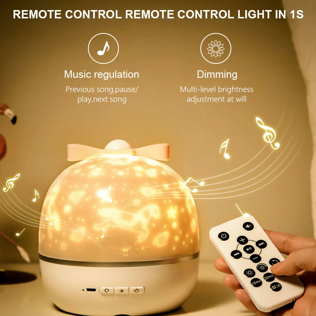 

Colorful Universe Starry Sky Rotate LED Lamp Star Lights With Remote Control Music Magic Projector Night Light For Birthday Gift