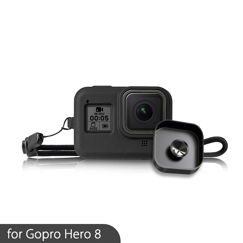 

Silicone Case/Lens Cap for GoPro Hero 8 Cover Sport Action Camera Accessories