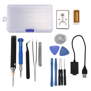 

22Pcs Electric Soldering Iron Screwdriver Portable Welding Pen Charging Iron USB Electric Soldering Iron Screwdriver Set
