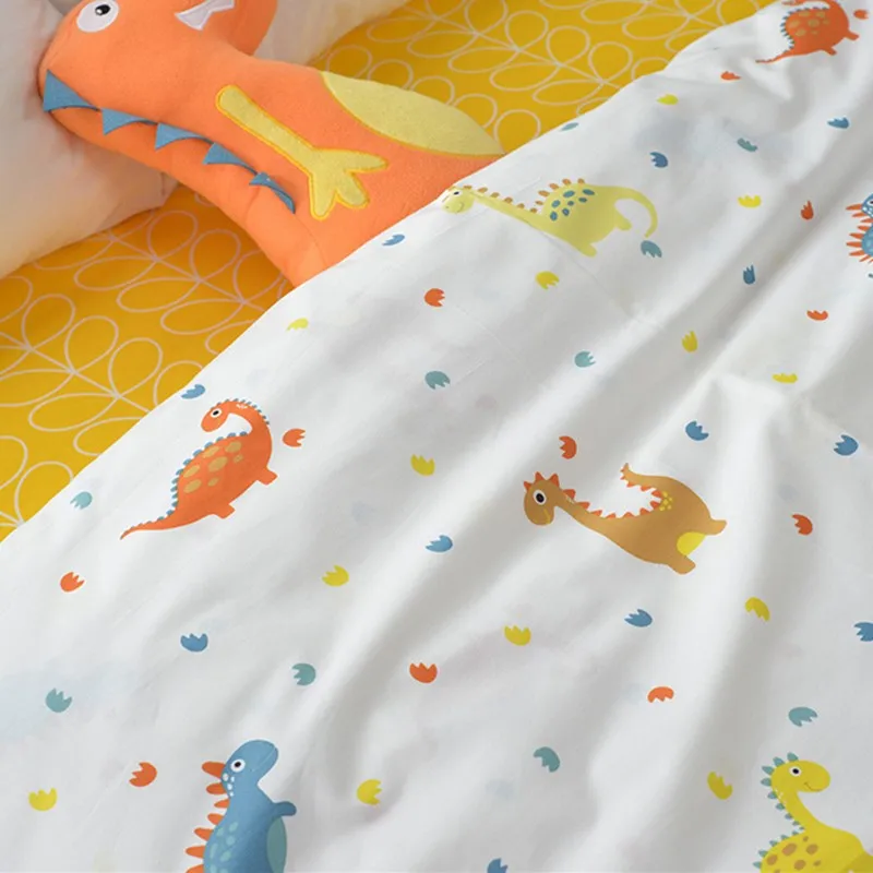 Хлопок, саржевая ткань для постельных принадлежностей с принтом динозавра для детей, простыня, T1167