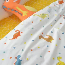 Хлопок, саржевая ткань для постельных принадлежностей с принтом динозавра для детей, простыня, T1167