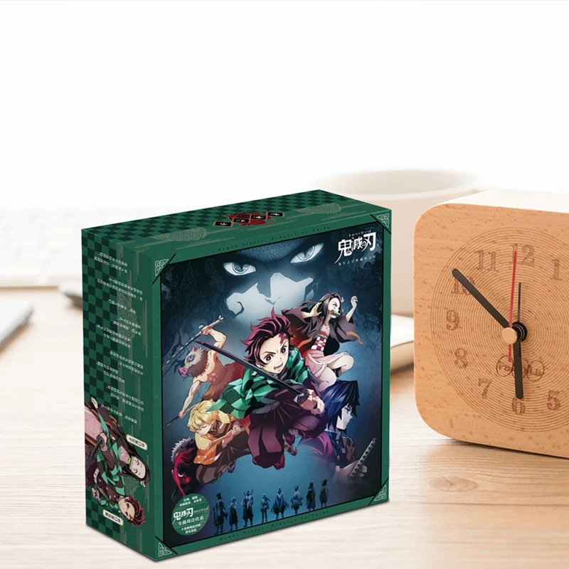 1 коробка аниме Demon Slayer Kimetsu No Yaiba постер Игрушка Подарочная коробка Tanjirou Nezuko Zenitsu Inosuke значок булавка открытка подарочные коробки