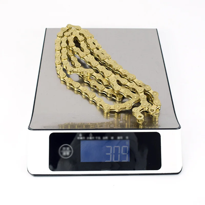 

MTB 8 Speed Gold Chain Mountain Folding Bike Chains Ultralight For Solid Plate