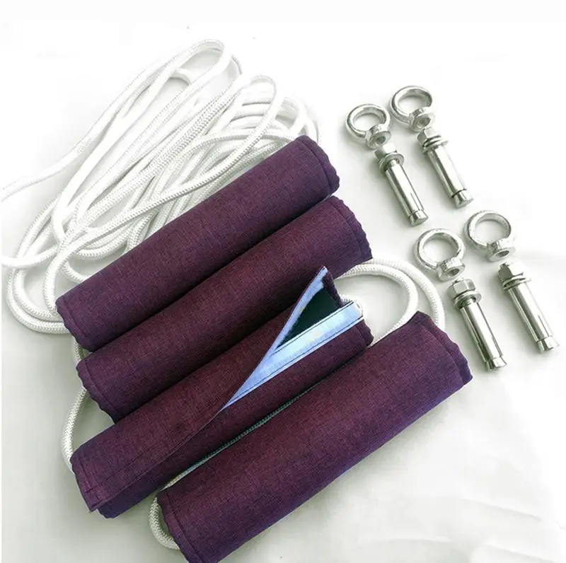 Профессиональные пояса для йоги Подставка для рук подвесная веревка настенное крепление Air Yoga Assistant ремень Гибкая повязка оборудование для фитнеса - Цвет: Purple