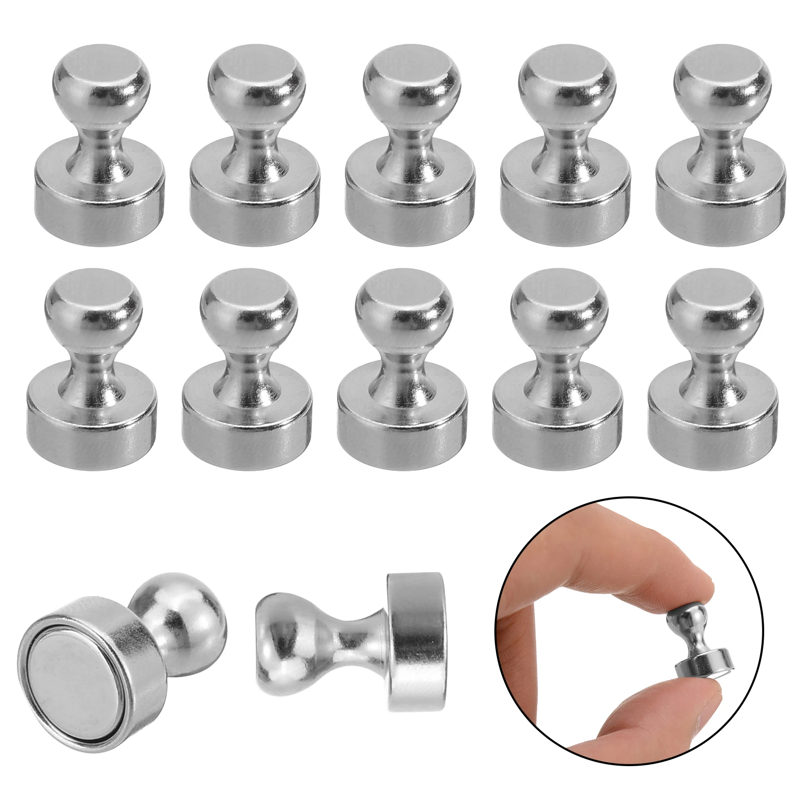 

12pcs Push Pin Magnet Neodymium Magnets for Music Stand Refrigerator Whiteboard Map Calendar Office Note Supplies
