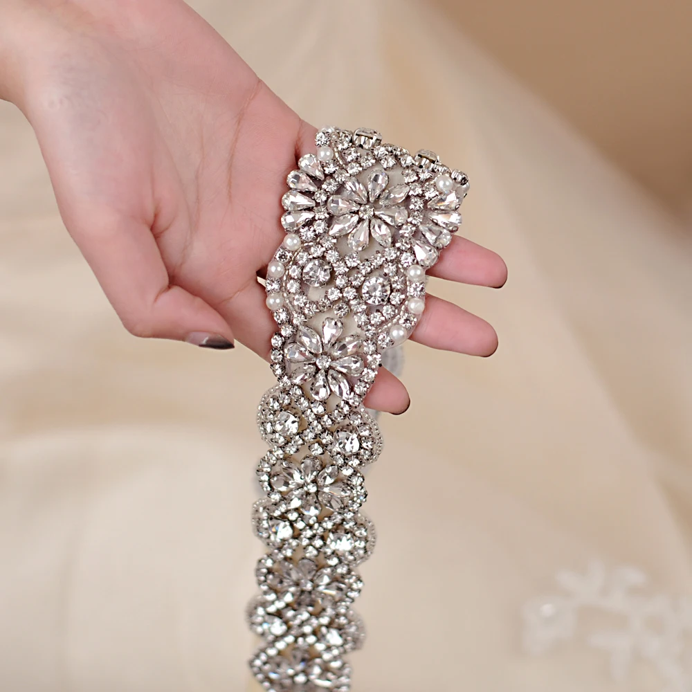 TRiXY S161B Свадебные ремни с кристаллами, стразы, жемчуг, бисер, чешские камни, пояс для невесты, пояс для невесты, пояс для вечеринки, выпускного вечера