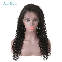 Ali FumiQueen бразильский глубокий волнистый парик 13x6 парик фронта шнурка натуральный цвет 8-26 дюймов Remy глубокая волна человеческие волосы парики для женщин