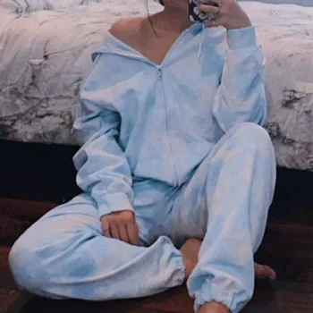 

DARK PERFUME 2020 Fall Pure Color Sleeping V-neck Long Sleeve Pajama Set Women's Breathable Warm Soft Pajama Set Women Fashion
