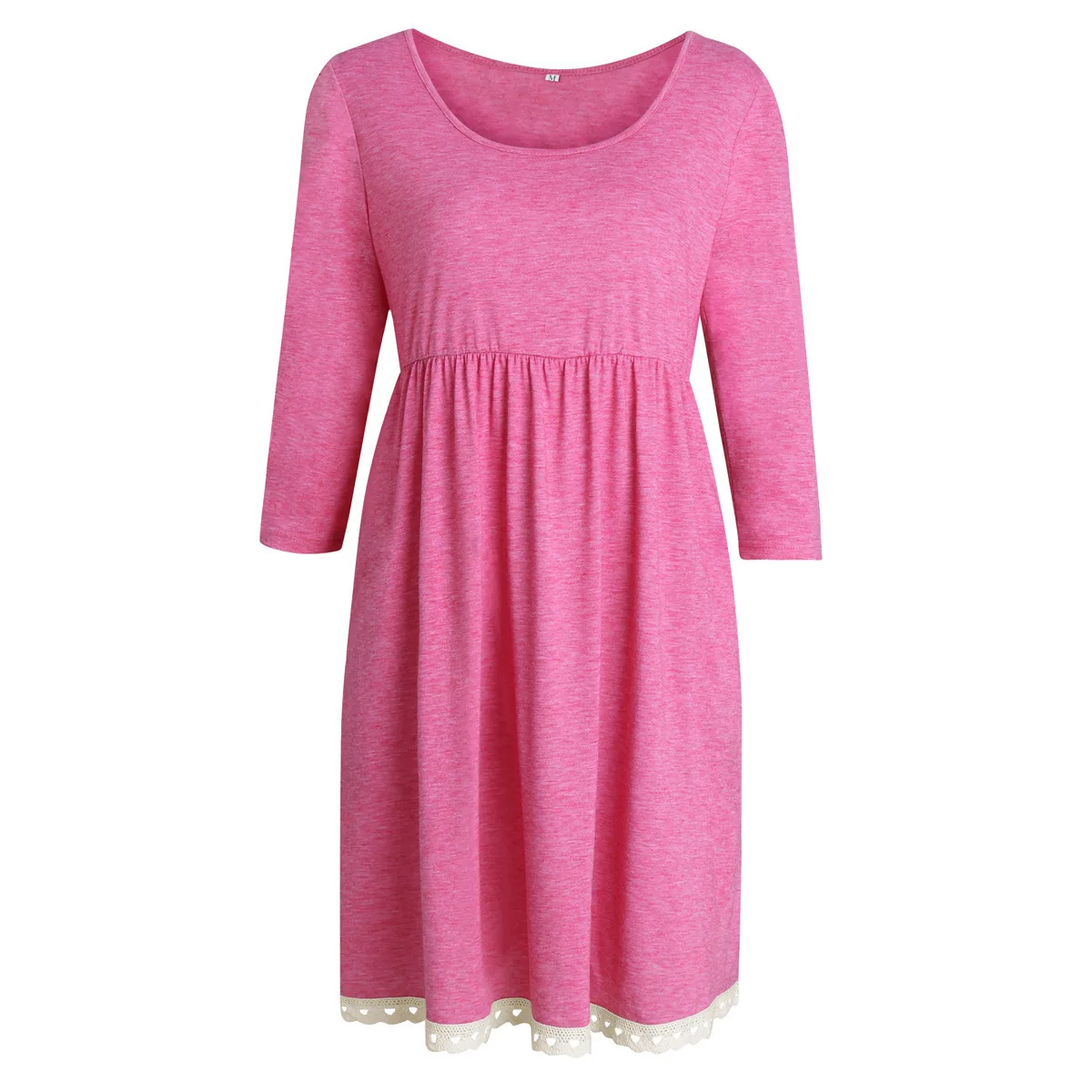 ENXI Одежда для беременных 2018 Демисезонный беременных женское платье синий розовый сплошной Беременность Vestidos с кружевом плюс Размеры 5XL