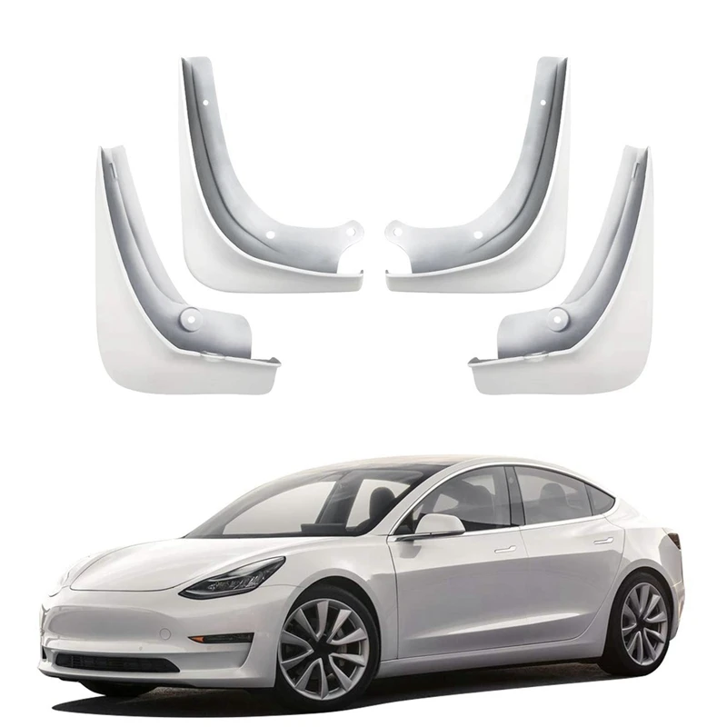 Брызговики для Tesla модель 3 брызговики брызговик крыло брызговики упаковка из 4 окрашенный блеск