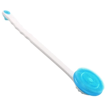 

Silicone Bath Body Brush, Back Scrubber with Long Handle and 360 degree Rotate Soft Exfoliating Brush Head for Shower