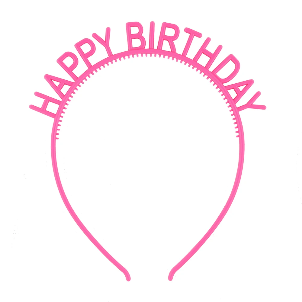 Яркие цвета с надписью «happy birthday», Детская повязка на голову, модный обруч для волос для девочек, украшение для волос с героями мультфильмов, повязка на голову для вечерние аксессуары для волос