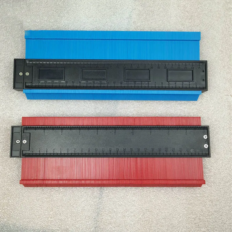 

Radian Scale Profiling Ruler Measuring Tool 12CM Plastic 3Colors Irregular Profile Gauge Thread Gauge 1Pcs