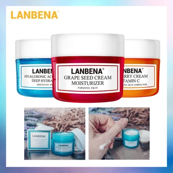 

LANBENA Face Cream Grape Seed Moisturizing Anti-aging Hyaluronic Acid Whitening Anti-wrinkle Vitamin C Serum Nutrition Skin Care