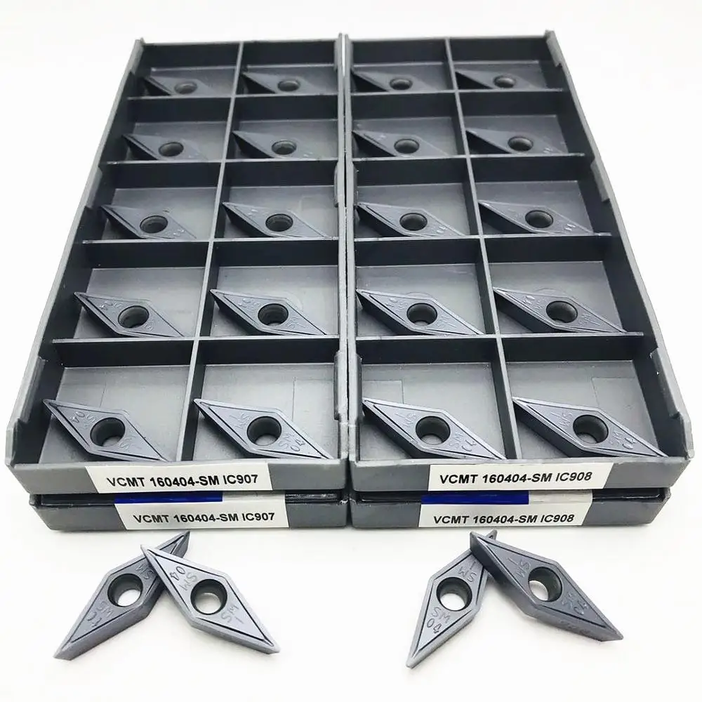 

Carbide insert VCMT160404 SM IC907 IC908 External metal turning milling machine CNC milling cutter lathe VCMT 160404 parts tool