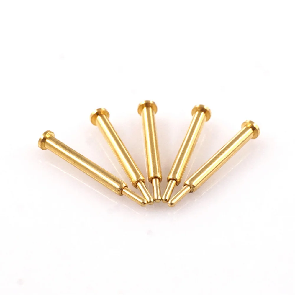 10pcs 2.0 x 16.5mm Spring loaded pogo pin connector Diameter 2.0mm Height 16.50 brass material force 75g gold 1u plating | Обустройство