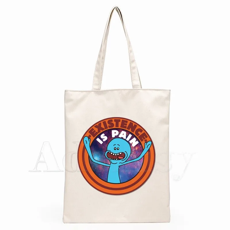 

Rick and Morty Design Shoulder Canvas Bags Large Capacity College Harajuku Handbag Women Bag Shopping Bag