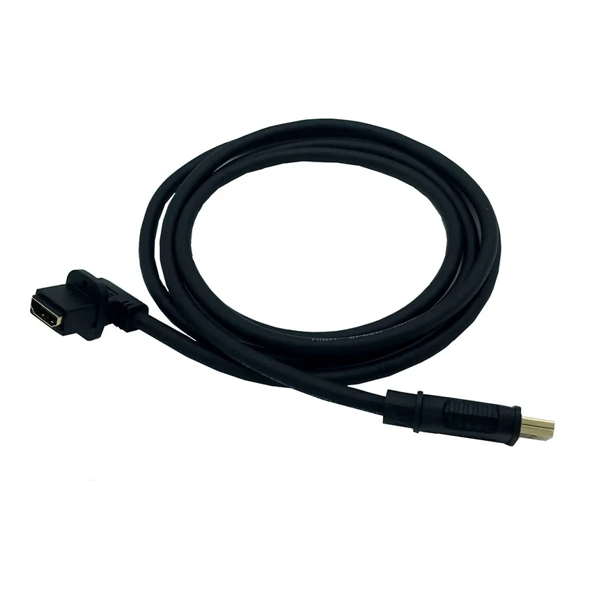 1 5 м HDMI папа мама Панель Крепление 90 градусов левый угол расширение позолоченный