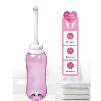 

500ml Portable Bidet Sprayer Travel Bidet Bottle Personal Hand Held Bidet Spray Toilet Portable Shower Hemorrhoid Treatment