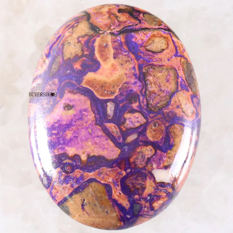Purple Malachite 51 цвет 30x40 мм кабошон натуральный камень бусины для рукоделия ювелирных изделий Малахит содалит Lapis Fit ожерелье браслет серьги - Цвет: Purple Malachite