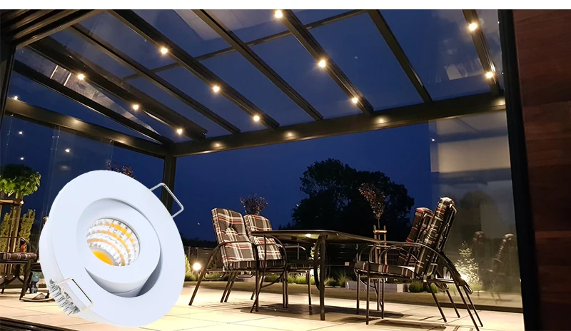 Factory Price Recessed LED Waterproof IP65 Dimmable COB Downlight Outdoor 3W AC90-260V LED Ceiling Spot Light LED Ceiling Lamp