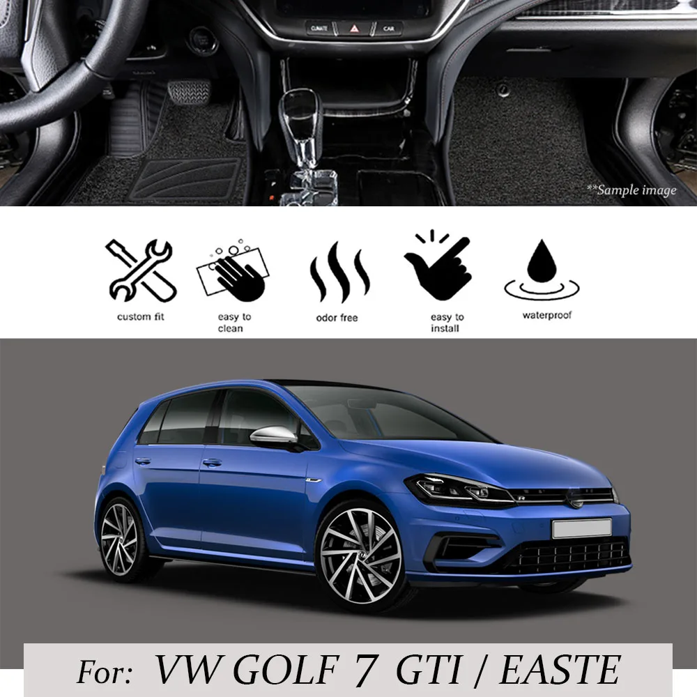 Для VW GOLF 7 MK7 GTI R Jetta Sportwagen 2013- для леворульных автомобилей спереди и сзади автомобильный коврик коврики ковровое покрытие лайнер Pad