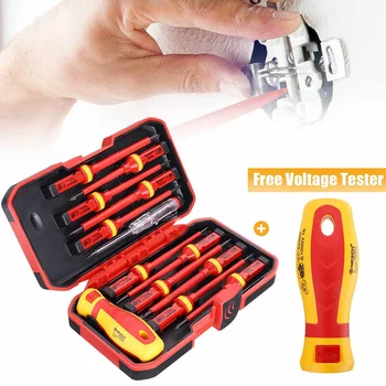 

13 Pcs Insulated Screwdriver Set Voltage 1000V Magnetic Phillips Slotted Torx Screwdriver Hand Tools With Detachable Handle