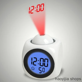 

New product projection on the wall ceiling of the home table decoration with the projector's alarm clock night light bulb sound