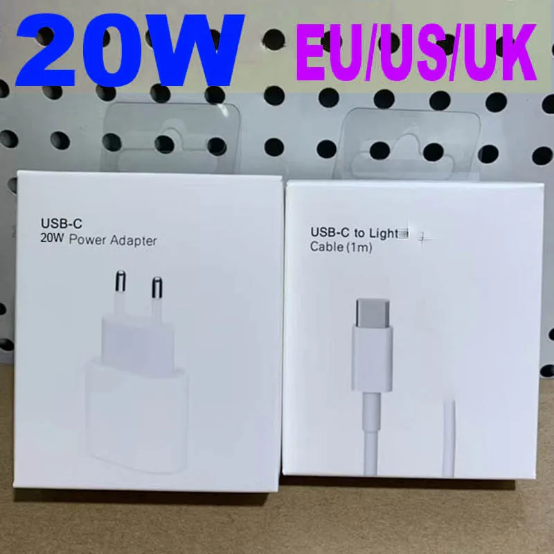 Оригинал США Великобритании и Европы 20 Вт для iphone 12 зарядное устройство USB C