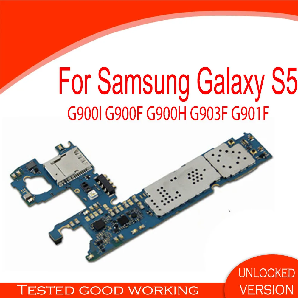 Разблокирована для Samsung Galaxy S5 плата материнская G900I G900F G900H G903F G901F заменена