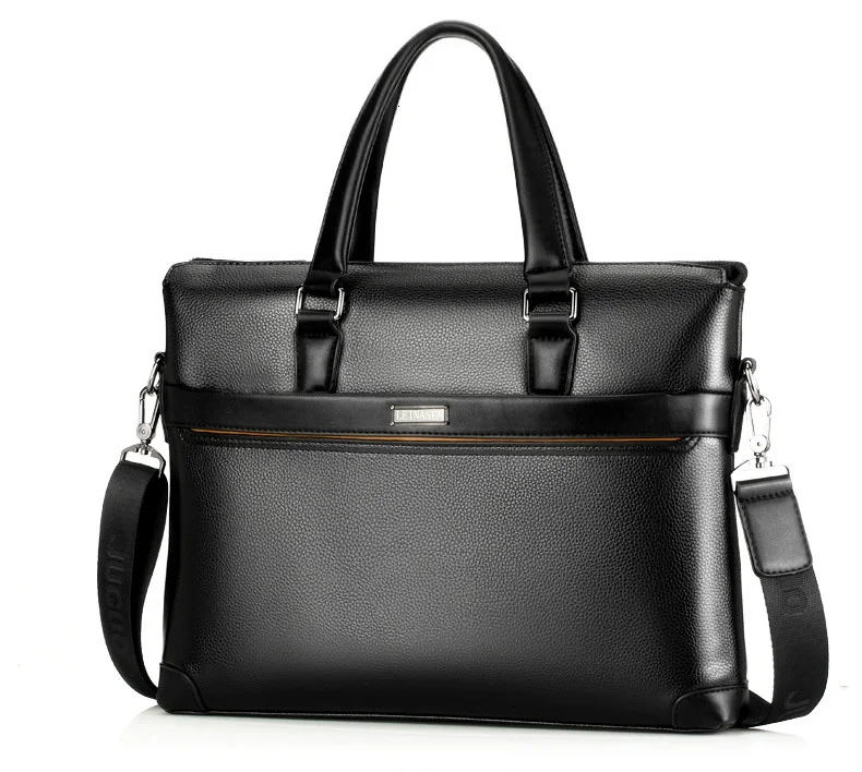 Black YICIYA деловой мужской портфель сумка из искусственной кожи сумка на плечо мужские сумки для ноутбуков офисный большой емкости мужской портфель кошелек WBS503 - Цвет: Black