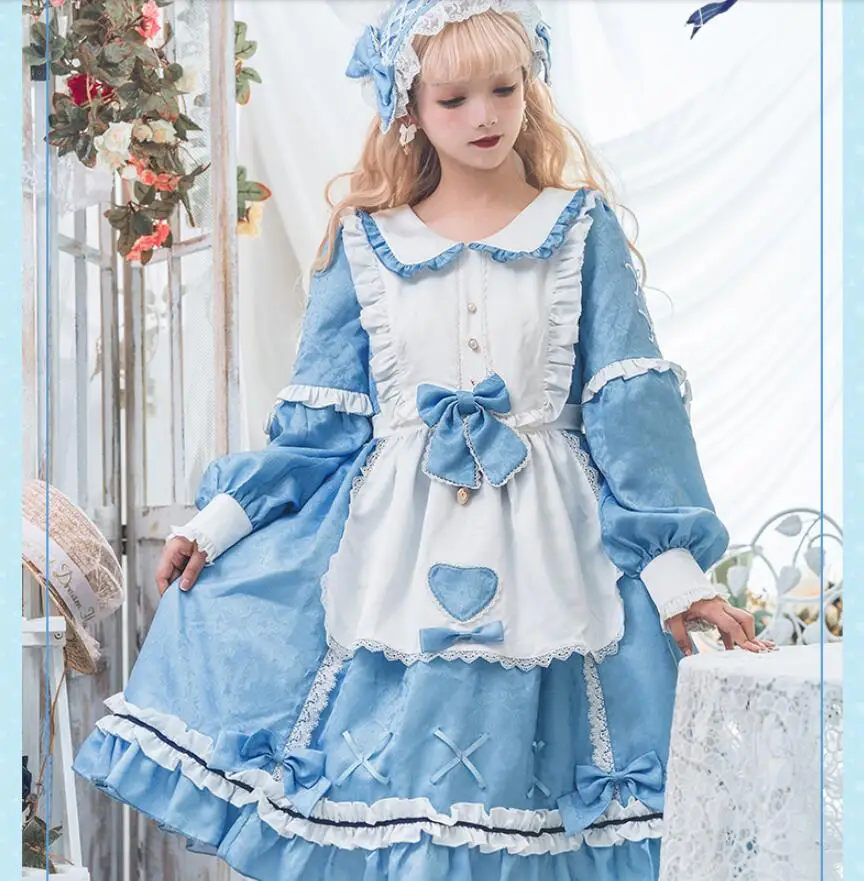 Herfst/Winter Cos Meid Lolita Rok op Zoete Jurk Cos Lolita Japanse LO Retro Hof Thee Party Jurk Loli vestidos Herfst/Winter Cos Meid Lolita Rok op Zoete Jurk Cos Lolita Japanse LO Retro Hof Thee Party Jurk Loli vestidos