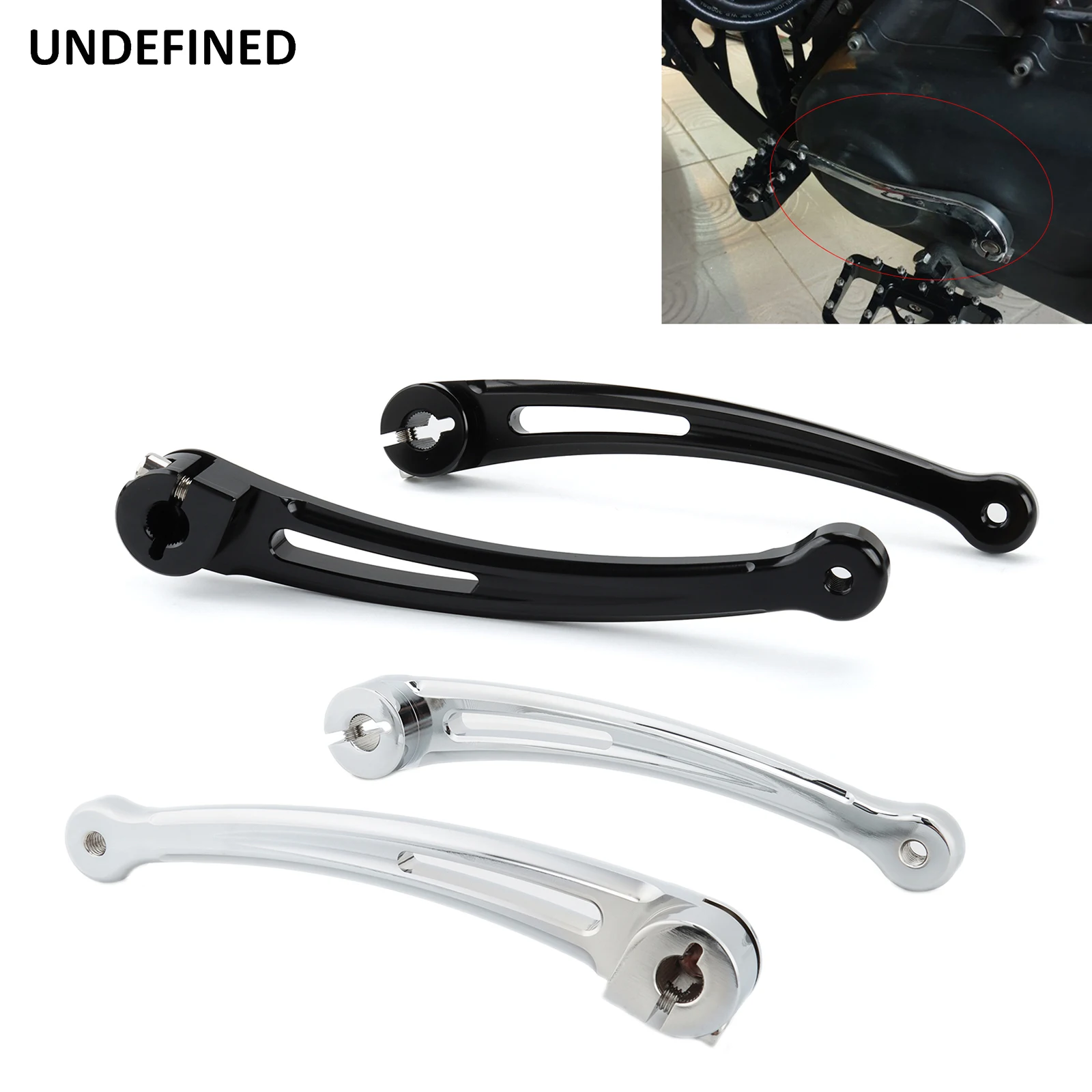 Heel Toe Shift Lever Gear Shifter Peg Arm CNC for Harley Softail Fatboy