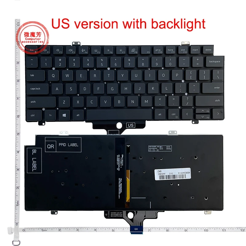 Tastiera Per Laptop Us/Ru Per Dell Latitude 5420 5421 7420 7520 7521