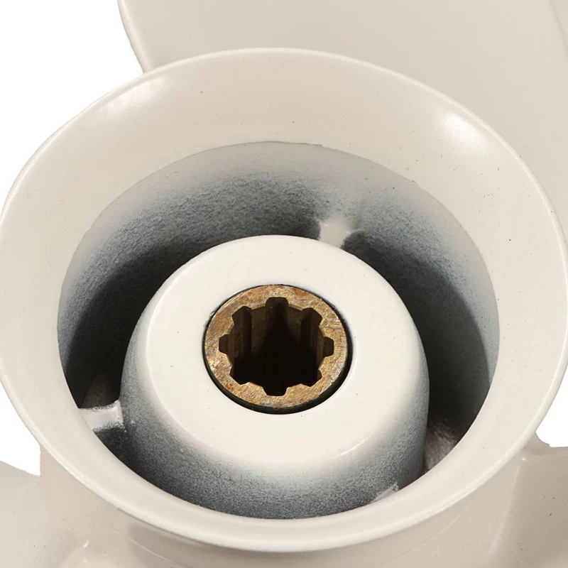 63V-45945-10-EL Aluminium Alloy 9-1/4 X 9 Marine Outboard Propeller for Yamaha 9.9-15HP R Rotation 8 Spline Tooth 3 Blades