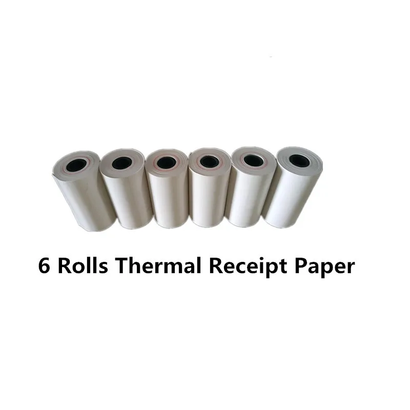 

GOOJPRT 57x30mm Thermal Receipt Paper for Mini 58mm Inkless Wireless Bluetooth Thermal Receipt Printers PT210 paperang label