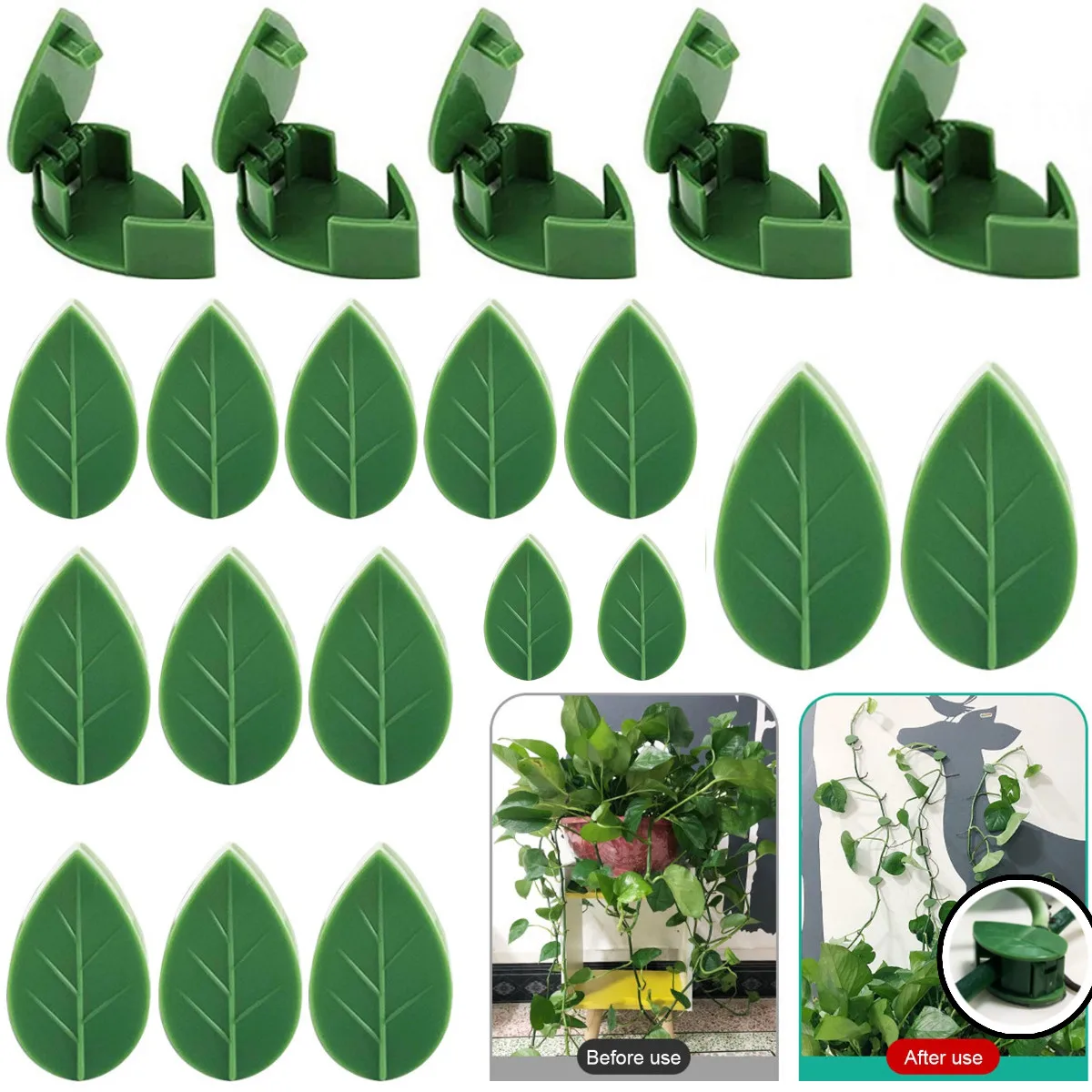 50/10Pcs Plant Climbing Wall Fixture Clips ,Self Adhesive Invisible