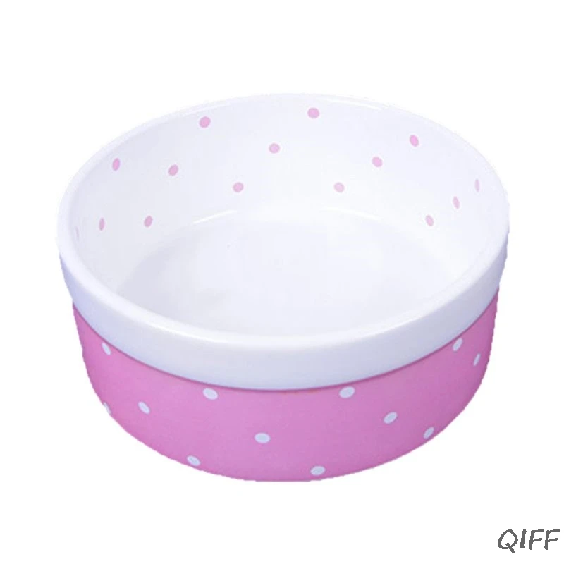 PK Коты/собачья миска Керамика Pet лук воды Чаша Блюдо для кошек Керамика чаша - Цвет: PK